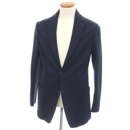【新品】カナーリ CANALI レーヨンポリエステル ジャージー 裏起毛 2B カジュアルジャケット ネイビー【サイズ48】【 状態ランクN 】【 メンズ 】
