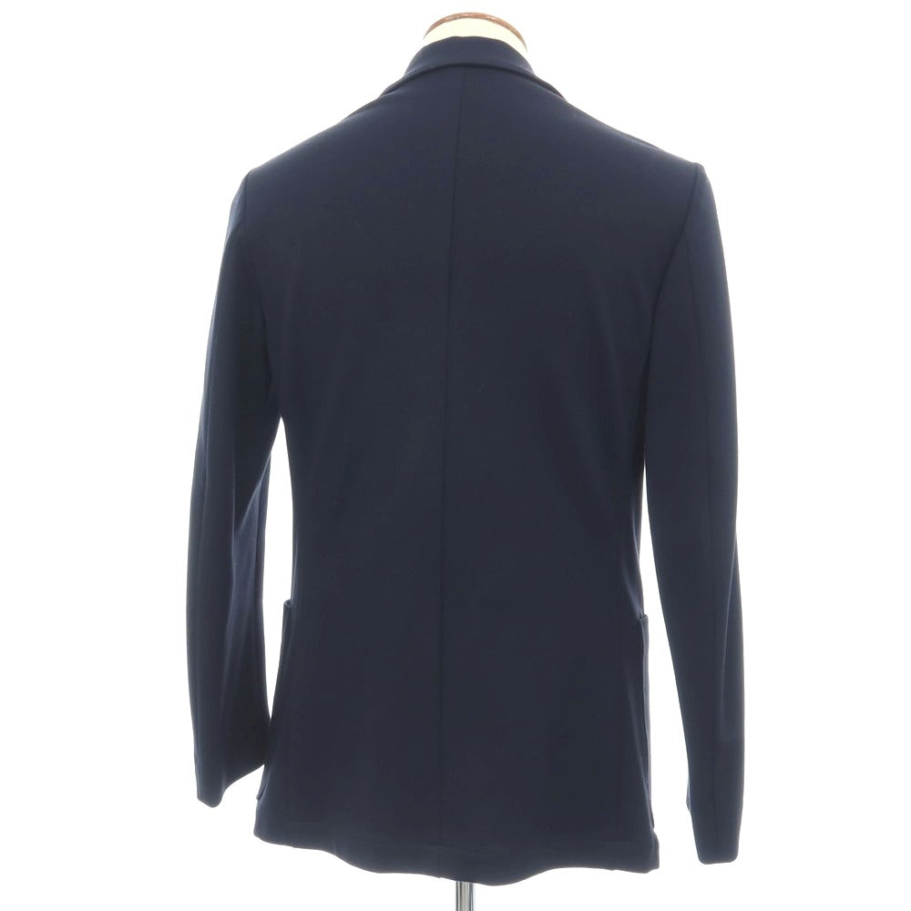 【新品】カナーリ CANALI レーヨンポリエステル ジャージー 裏起毛 2B カジュアルジャケット ネイビー【サイズ48】【 状態ランクN 】【 メンズ 】