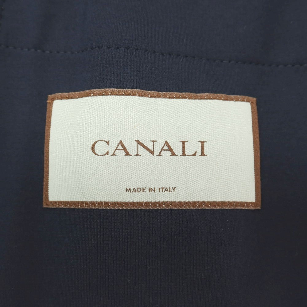 【新品】カナーリ CANALI レーヨンポリエステル ジャージー 裏起毛 2B カジュアルジャケット ネイビー【サイズ48】【 状態ランクN 】【 メンズ 】