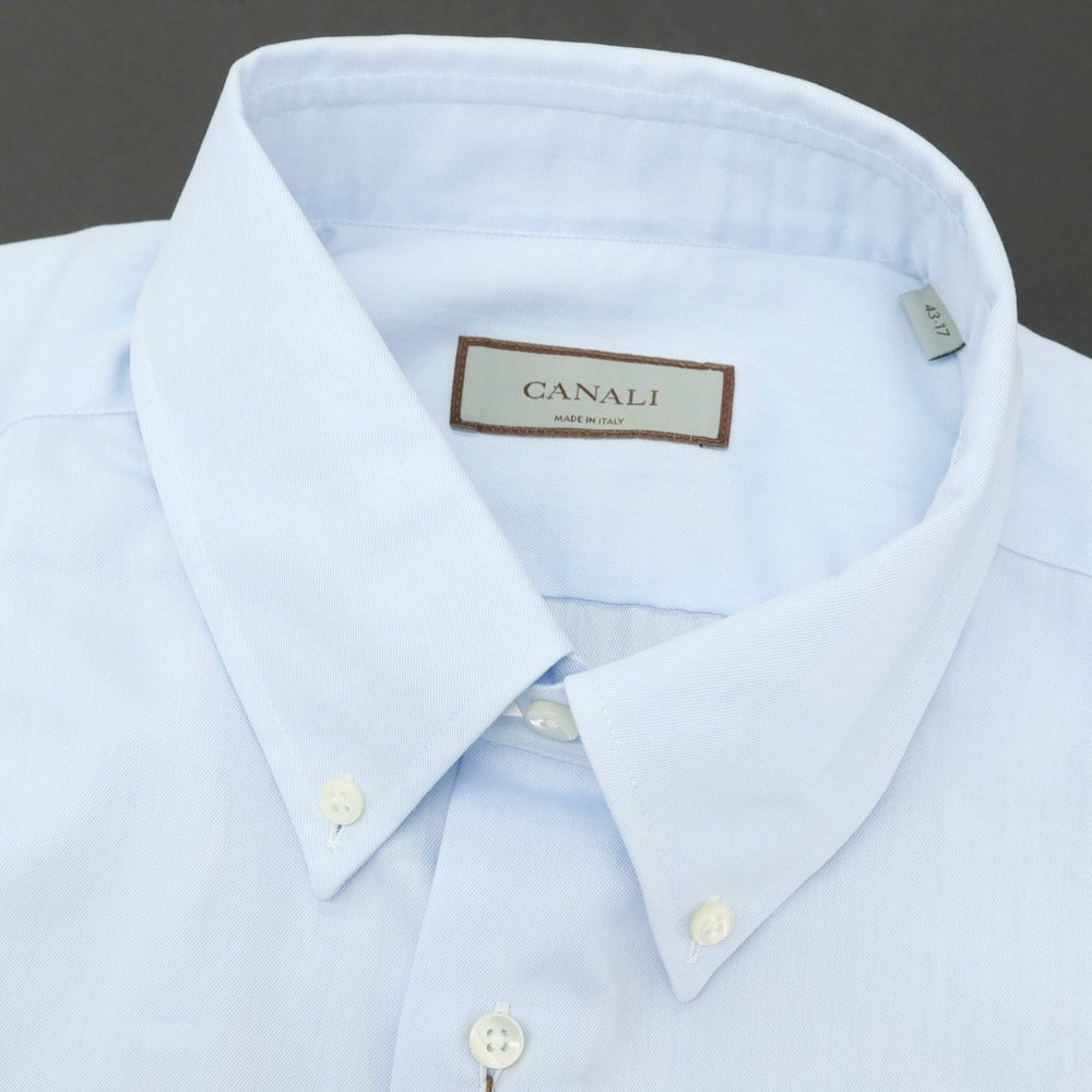 【新品】カナーリ CANALI コットン ボタンダウン ドレスシャツ ライトブルー【サイズ43】【 状態ランクN 】【 メンズ 】