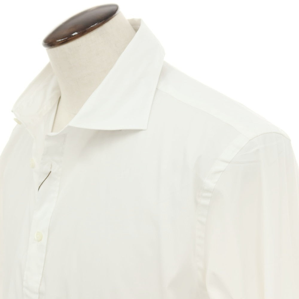 【新品】カナーリ CANALI ストレッチ コットンナイロン ワイドカラー ドレスシャツ ホワイト【サイズXXL】【 状態ランクN 】【 メンズ 】