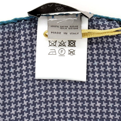 【新品】カナーリ CANALI シルク 両面プリント ポケットチーフ ネイビーxブルー【 状態ランクN 】【 メンズ 】