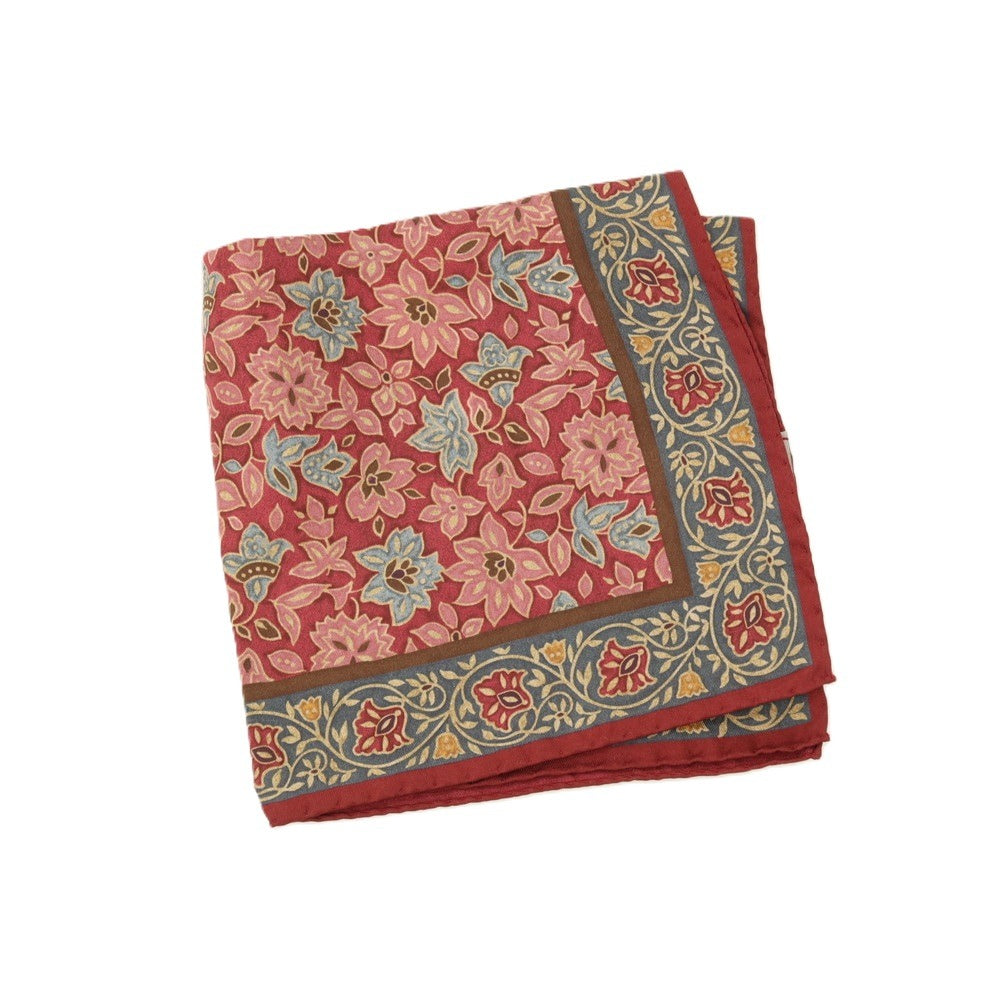 新品】カナーリ CANALI シルク ボタニカル プリント ポケットチーフ