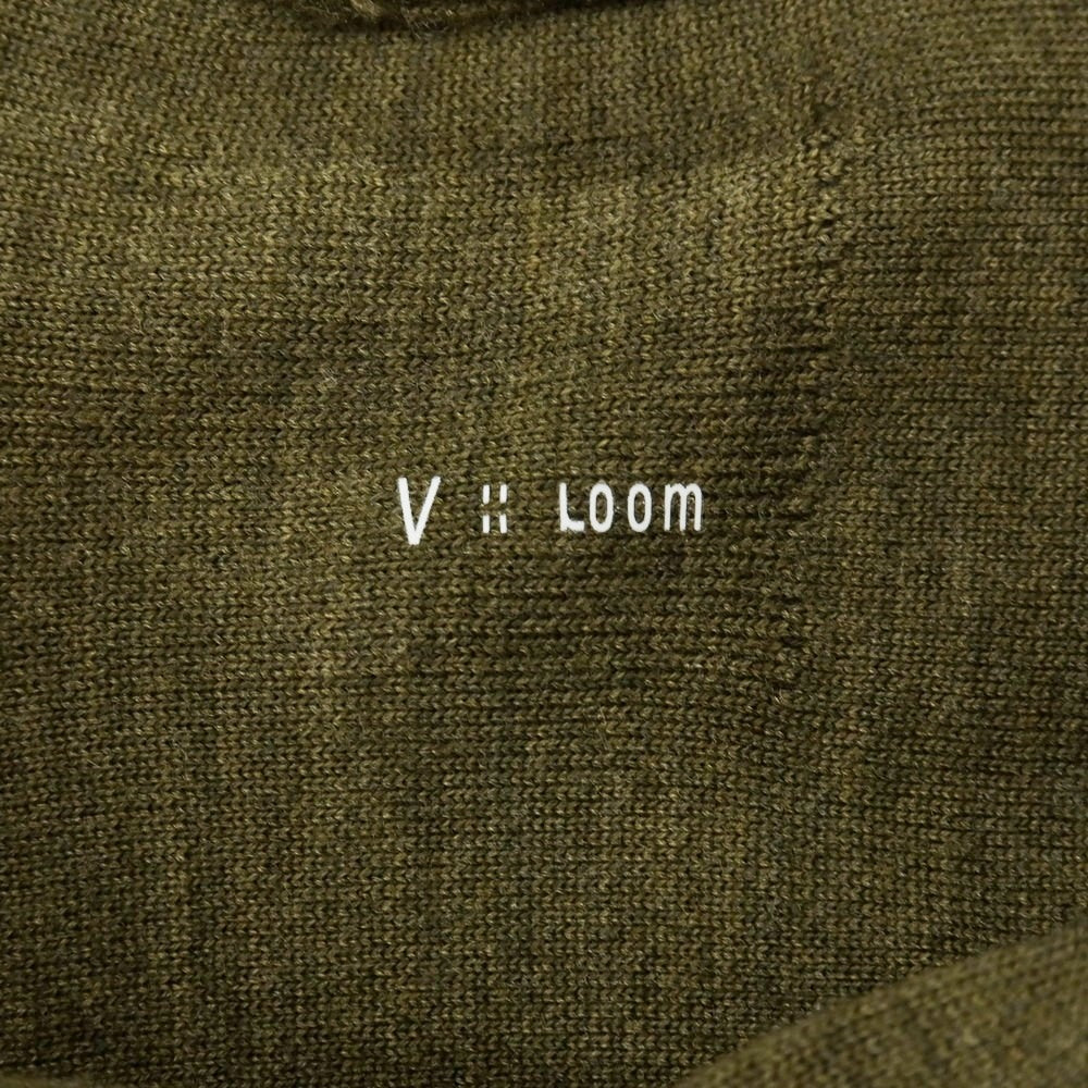 【新品】ヴィルーム V::loom ウール ニットソー プルオーバー パーカー フーディー オリーブ【サイズL】【 状態ランクN 】【 メンズ 】