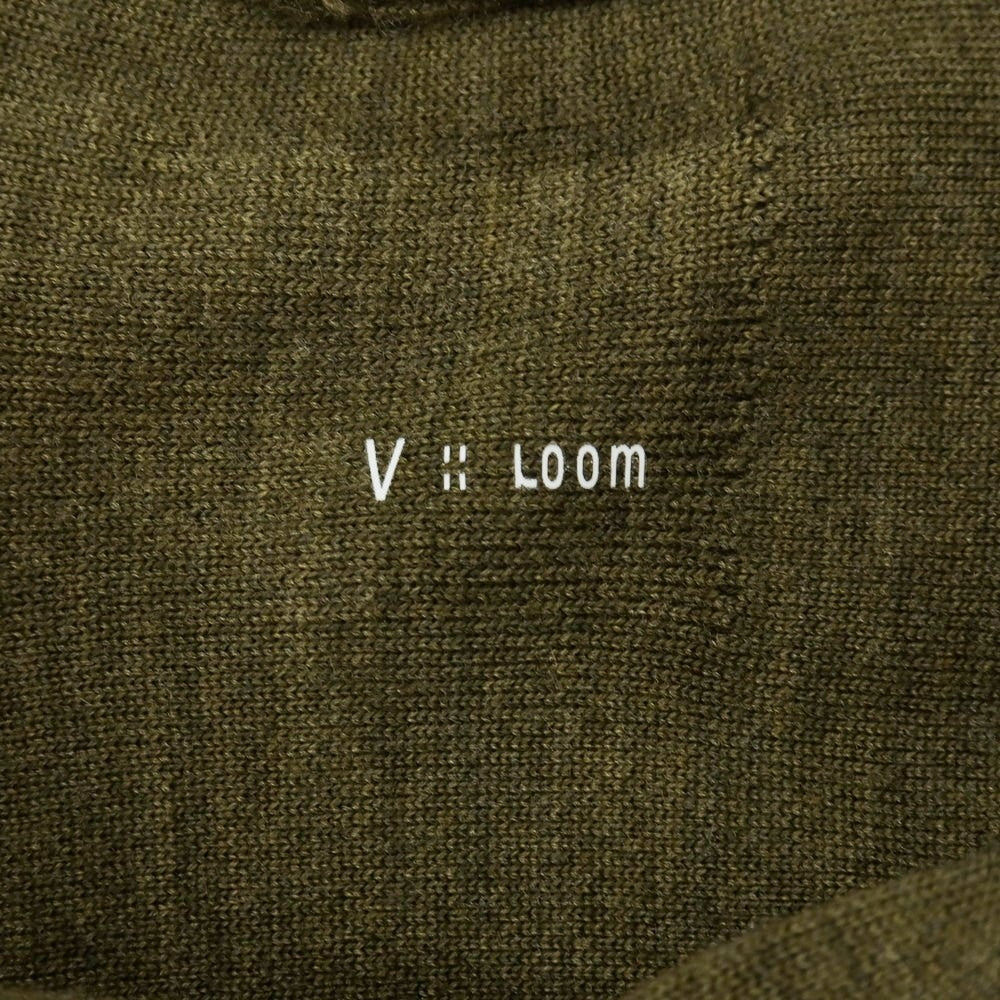 【新品】ヴィルーム V::loom ウール ニットソー プルオーバー パーカー フーディー オリーブ【サイズL】【 状態ランクN 】【 メンズ 】
