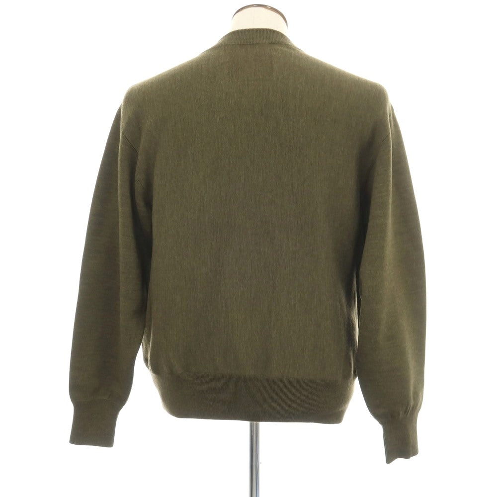 【新品】ヴィルーム V::loom ウール クルーネック ニットソー プルオーバーニット オリーブ【サイズL】【 状態ランクN 】【 メンズ 】