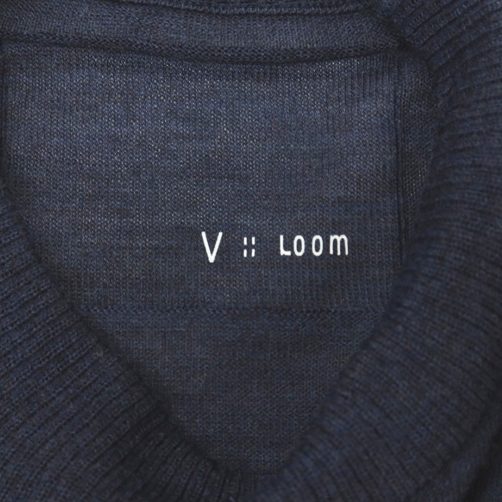 【新品アウトレット】ヴィルーム V::loom ハイゲージ ウール系 モックネック プルオーバーニット ネイビー【サイズ表記なし（L位）】【 状態ランクN- 】【 メンズ 】