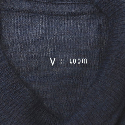 【新品アウトレット】ヴィルーム V::loom ハイゲージ ウール系 モックネック プルオーバーニット ネイビー【サイズ表記なし（L位）】【 状態ランクN- 】【 メンズ 】