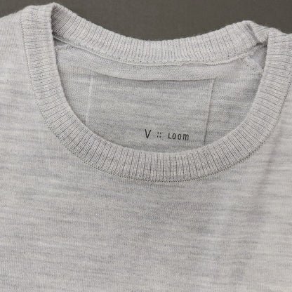 【新品アウトレット】ヴィルーム V::loom ハイゲージ ウール系 クルーネック プルオーバーニット ライトグレー【サイズ表記なし（L位）】【 状態ランクN- 】【 メンズ 】