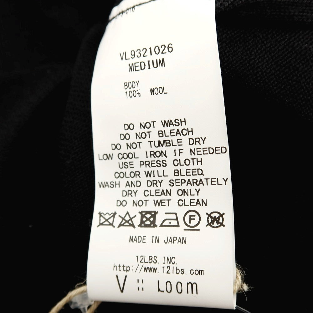 【新品】ヴィルーム V::loom ハイゲージ エクストラファインメリノウール モックネック 半袖 プルオーバーニット ブラック【サイズM】【 状態ランクN 】【 メンズ 】