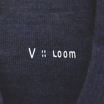 【新品】ヴィルーム V::loom ハイゲージ エクストラファインメリノウール モックネック 半袖 プルオーバーニット ネイビー【サイズL】【 状態ランクN 】【 メンズ 】