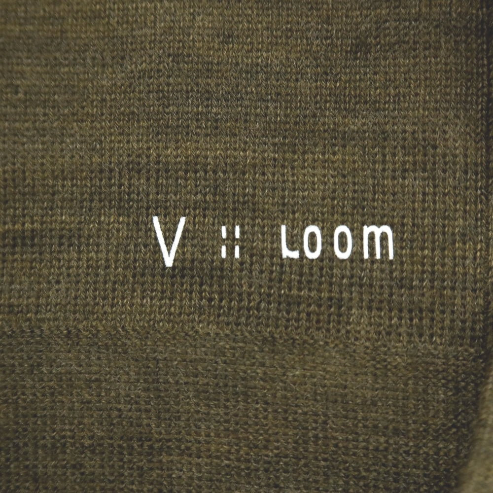 【新品】ヴィルーム V::loom ハイゲージ エクストラファインメリノウール モックネック 半袖 プルオーバーニット オリーブ【サイズM】【 状態ランクN 】【 メンズ 】