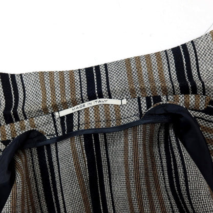 【中古】エクシビット EXIBIT コットンリネン ストライプ 2B カジュアルジャケット グレーxブラック【サイズ46】【 状態ランクC 】【 メンズ 】