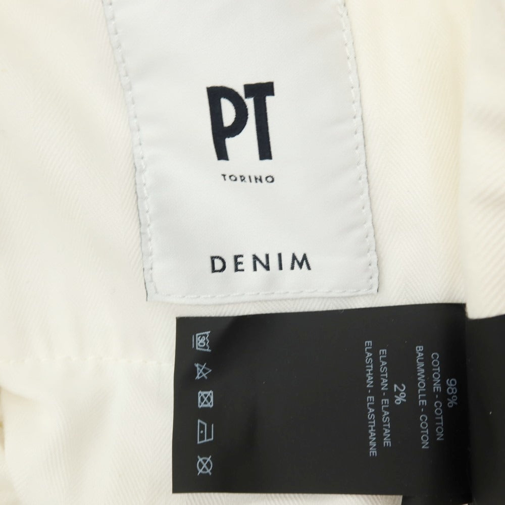 【中古】ピーティートリノ デニム PT TORINO DENIM SWING ストレッチ コットン デニムパンツ ジーンズ ホワイト【サイズ30】【 状態ランクB 】【 メンズ 】[BPD]
