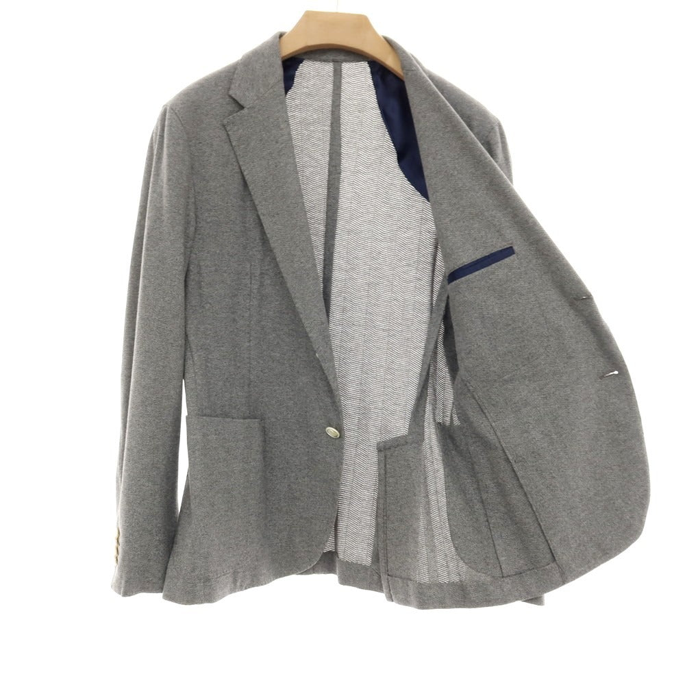 【中古】バルバ BARBA DYNAMIC コットン 2B テーラードジャケット グレーxライトグレー【サイズ50】【 状態ランクB 】【 メンズ 】
