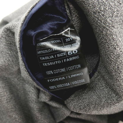 【中古】バルバ BARBA DYNAMIC コットン 2B テーラードジャケット グレーxライトグレー【サイズ50】【 状態ランクB 】【 メンズ 】