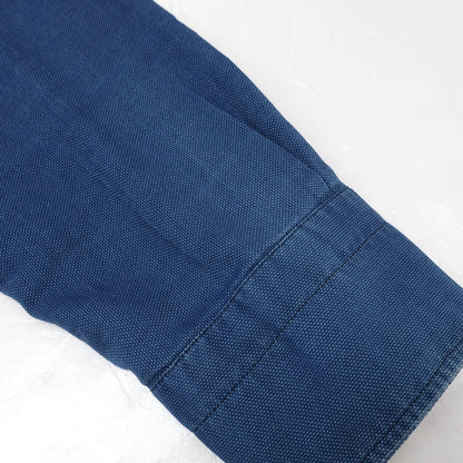 【中古】バルバ ダンディライフ BARBA DANDY LIFE コットン ワイドカラー カジュアルシャツ ネイビー【サイズ39】【 状態ランクC 】【 メンズ 】