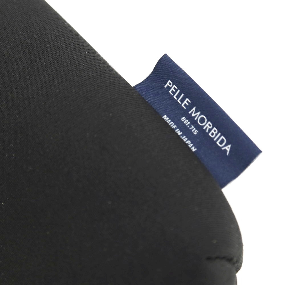 【中古】ペッレモルビダ PELLE MORBIDA ポリエステル系×レザー ポーチ ブラック【 状態ランクB 】【 メンズ 】