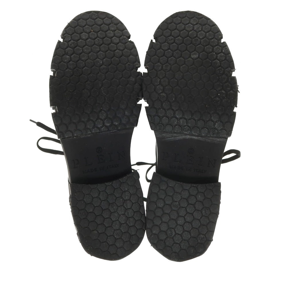 【中古】フィリッププレイン PHILIPP PLEIN レザー ブーツ ブラック【サイズ43】【 状態ランクC 】【 メンズ 】