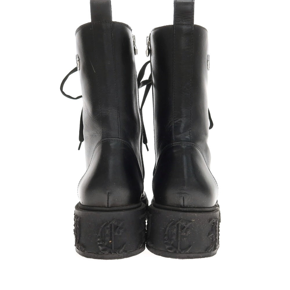 【中古】フィリッププレイン PHILIPP PLEIN レザー ブーツ ブラック【サイズ43】【 状態ランクC 】【 メンズ 】