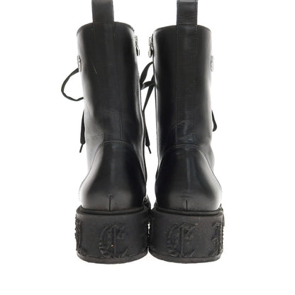 【中古】フィリッププレイン PHILIPP PLEIN レザー ブーツ ブラック【サイズ43】【 状態ランクC 】【 メンズ 】