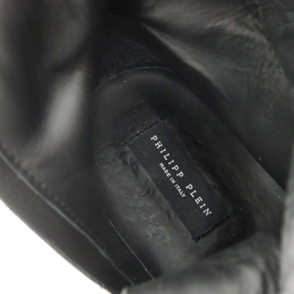 【中古】フィリッププレイン PHILIPP PLEIN レザー ブーツ ブラック【サイズ43】【 状態ランクC 】【 メンズ 】