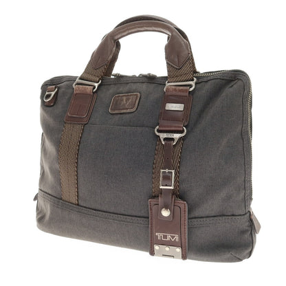 【中古】トゥミ TUMI ポリエステル系 レザー 2way ブリーフケース ダークグレーxダークブラウン【 状態ランクC 】【 メンズ 】