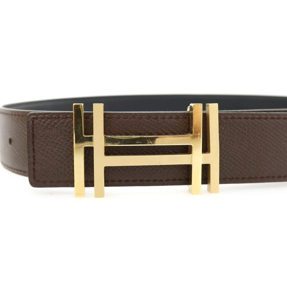 【中古】エルメス HERMES H・オ・カレ T刻印 リバーシブル レザー ベルト ブラック【サイズ85】【 状態ランクB 】【 ユニセックス 】