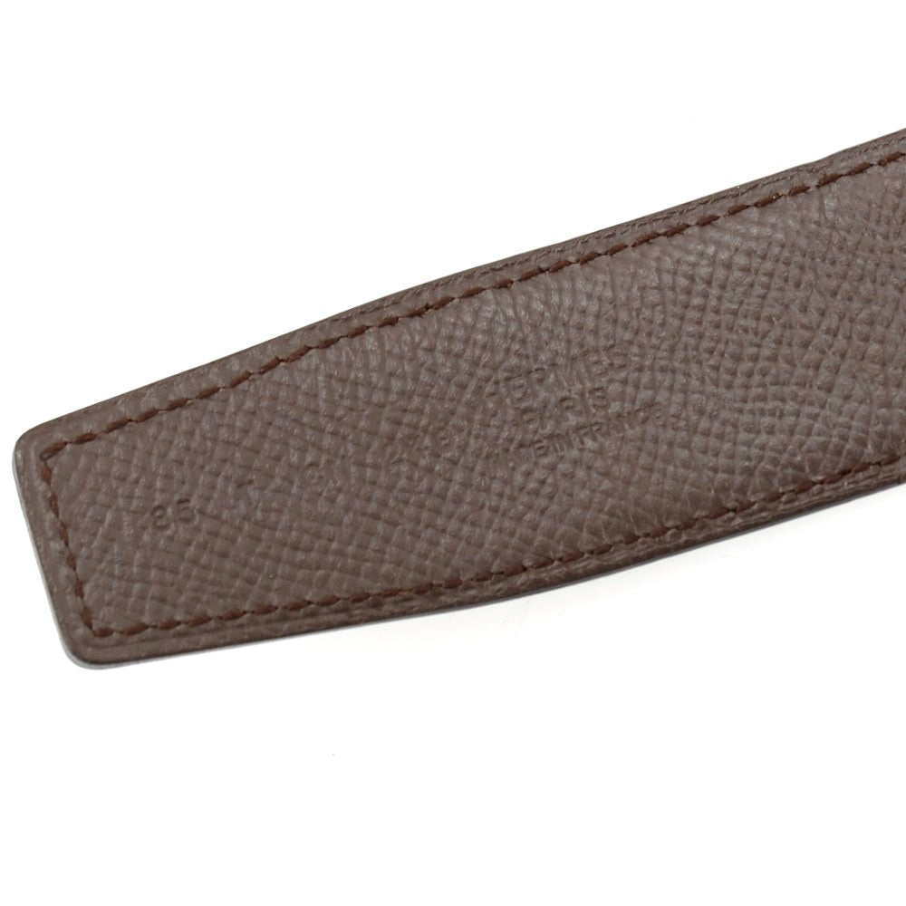 【中古】エルメス HERMES H・オ・カレ T刻印 リバーシブル レザー ベルト ブラック【サイズ85】【 状態ランクB 】【 ユニセックス 】