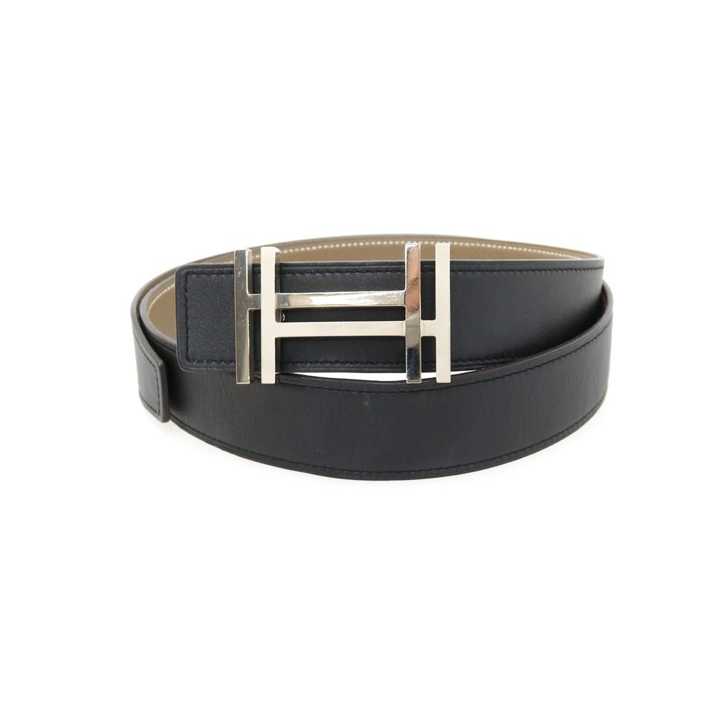 【中古】エルメス HERMES H・オ・カレ T刻印 リバーシブル レザー ベルト ブラック【サイズ90】【 状態ランクB 】【 ユニセックス 】