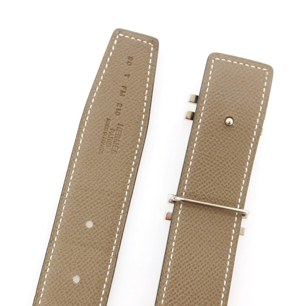 【中古】エルメス HERMES H・オ・カレ T刻印 リバーシブル レザー ベルト ブラック【サイズ90】【 状態ランクB 】【 ユニセックス 】