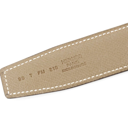 【中古】エルメス HERMES H・オ・カレ T刻印 リバーシブル レザー ベルト ブラック【サイズ90】【 状態ランクB 】【 ユニセックス 】