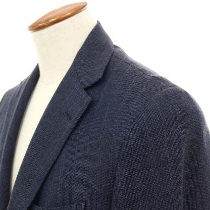【中古】サルトリオ Sartorio ウール ストライプ 3つボタンスーツ ネイビー【サイズ48】【 状態ランクD 】【 メンズ 】