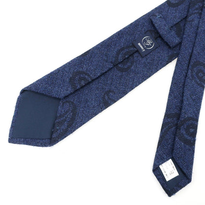 【中古】ビームスエフ BEAMS F シルクウールナイロン ペイズリー柄ネクタイ ネイビー【 状態ランクC 】【 メンズ 】