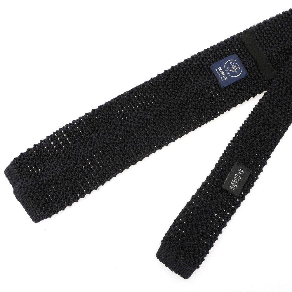 【中古】ビームスエフ BEAMS F シルク ニットタイ ネクタイ ブラック【 状態ランクB 】【 メンズ 】