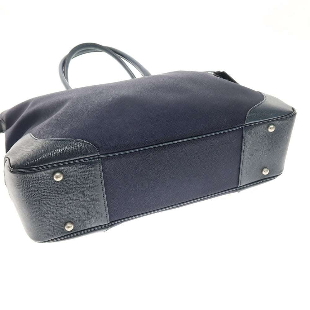 【中古】ペッレモルビダ PELLE MORBIDA ナイロン系 レザー 2way トートバッグ ネイビー【 状態ランクC 】【 メンズ 】