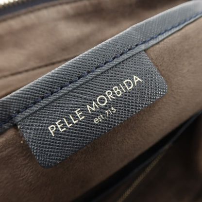 【中古】ペッレモルビダ PELLE MORBIDA ナイロン系 レザー 2way トートバッグ ネイビー【 状態ランクC 】【 メンズ 】
