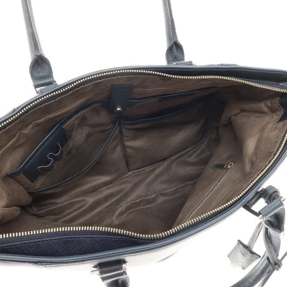 【中古】ペッレモルビダ PELLE MORBIDA ナイロン系 レザー 2way トートバッグ ネイビー【 状態ランクC 】【 メンズ 】