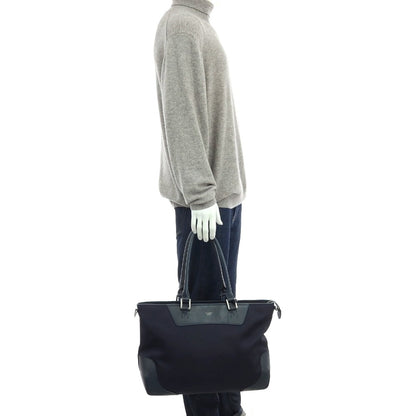 【中古】ペッレモルビダ PELLE MORBIDA ナイロン系 レザー 2way トートバッグ ネイビー【 状態ランクC 】【 メンズ 】