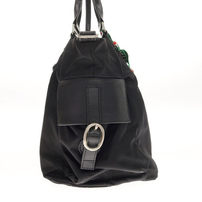【中古】オロビアンコ Orobianco ナイロン系 レザー 2way トートバッグ ブラック【 状態ランクC 】【 メンズ 】