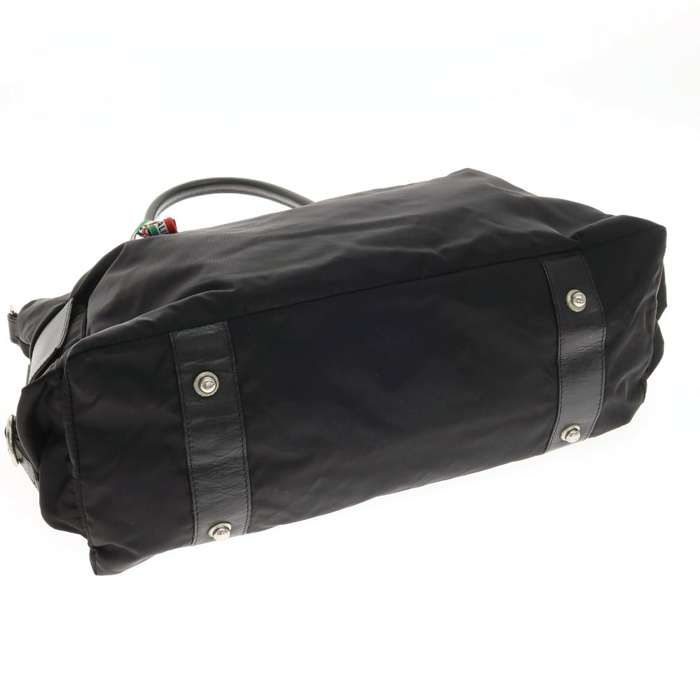 【中古】オロビアンコ Orobianco ナイロン系 レザー 2way トートバッグ ブラック【 状態ランクC 】【 メンズ 】