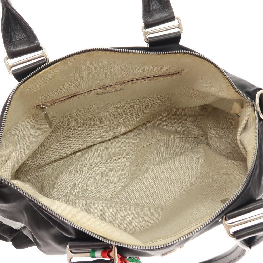 【中古】オロビアンコ Orobianco ナイロン系 レザー 2way トートバッグ ブラック【 状態ランクC 】【 メンズ 】