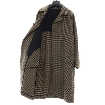 【中古】タリアトーレ TAGLIATORE ウール ハウンドトゥース ステンカラーコート ベージュxブラック【サイズ44】【 状態ランクA 】【 メンズ 】
