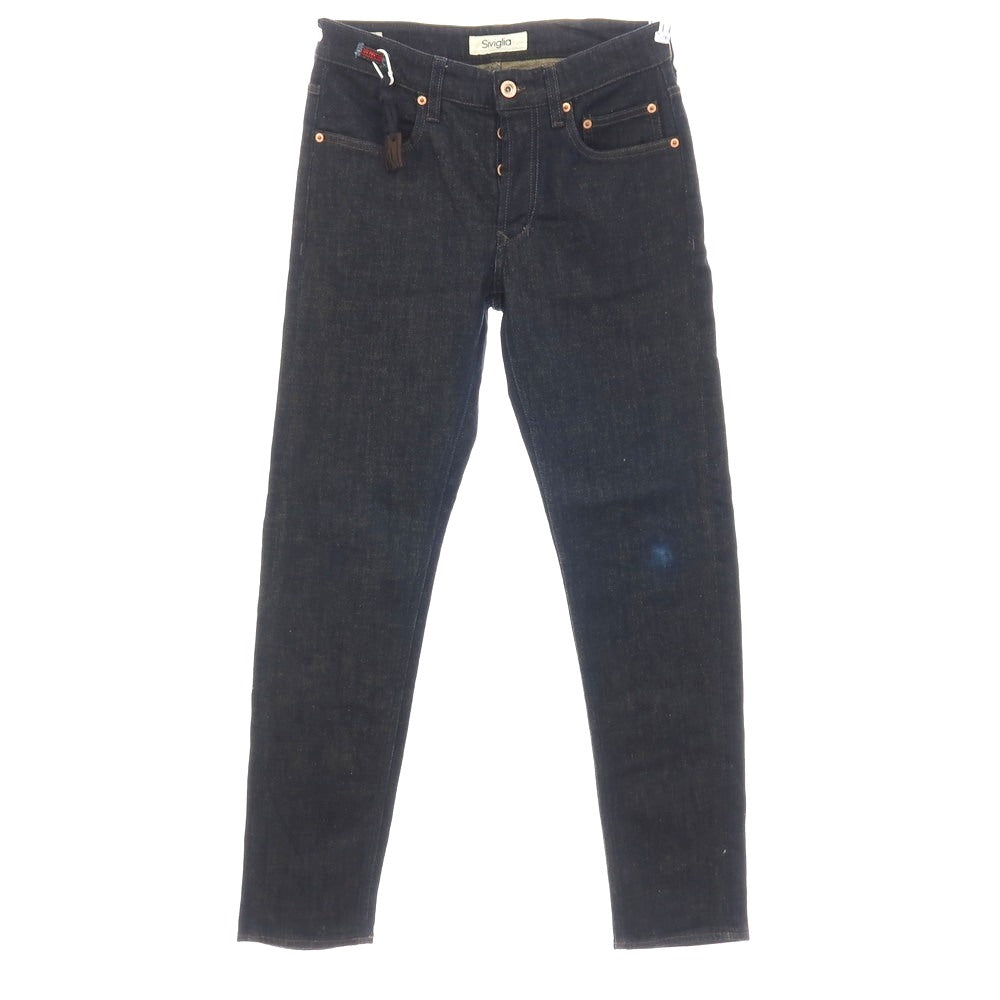 【中古】シビリア SIVIGLIA ストレッチ コットン デニムパンツ ジーンズ ネイビー【サイズ29】【 状態ランクB 】【 メンズ 】