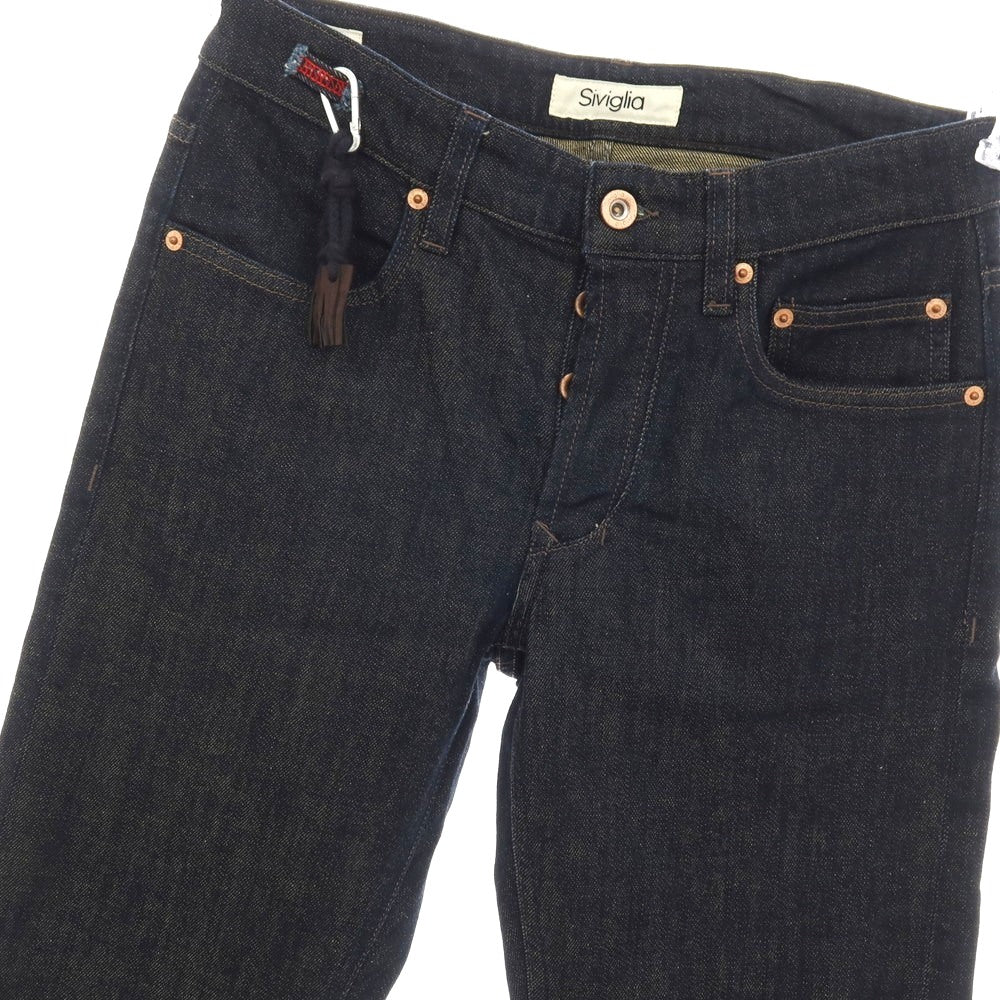 【中古】シビリア SIVIGLIA ストレッチ コットン デニムパンツ ジーンズ ネイビー【サイズ29】【 状態ランクB 】【 メンズ 】