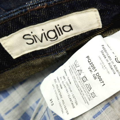 【中古】シビリア SIVIGLIA ストレッチ コットン デニムパンツ ジーンズ ネイビー【サイズ29】【 状態ランクB 】【 メンズ 】