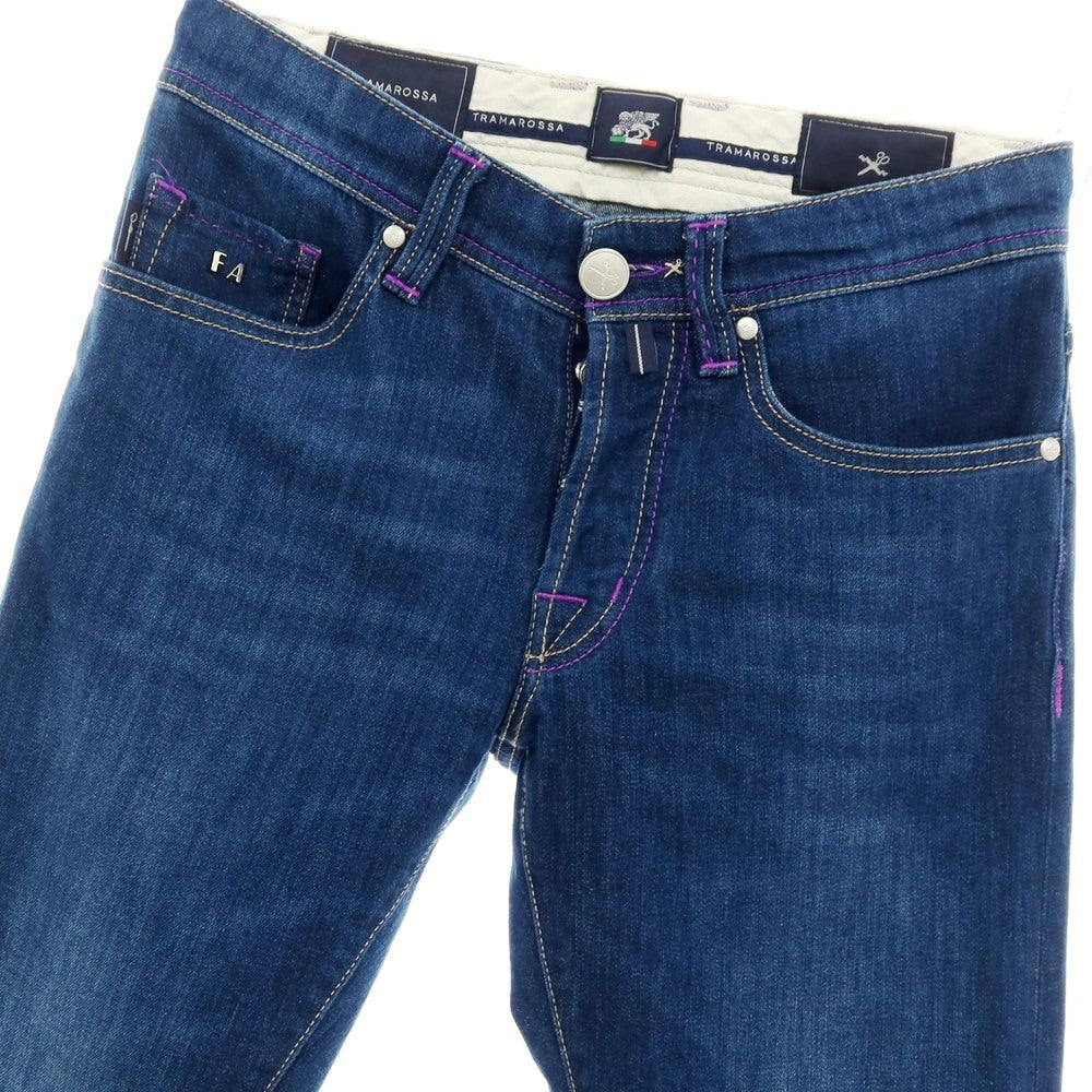 【中古】トラマロッサ Tramarossa Leonardo Butt ストレッチ コットン デニムパンツ ジーンズ ネイビー【サイズ29】【 状態ランクB 】【 メンズ 】