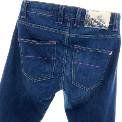 【中古】トラマロッサ Tramarossa Leonardo Butt ストレッチ コットン デニムパンツ ジーンズ ネイビー【サイズ29】【 状態ランクB 】【 メンズ 】