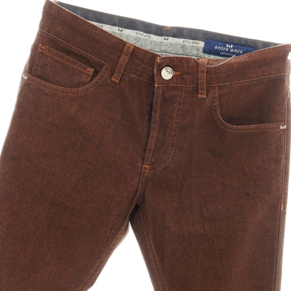 【中古】アントレアミ ENTRE AMIS コットンポリエステルレーヨンポリウレタン 5ポケットパンツ ブラウン【サイズ28】【 状態ランクA 】【 メンズ 】