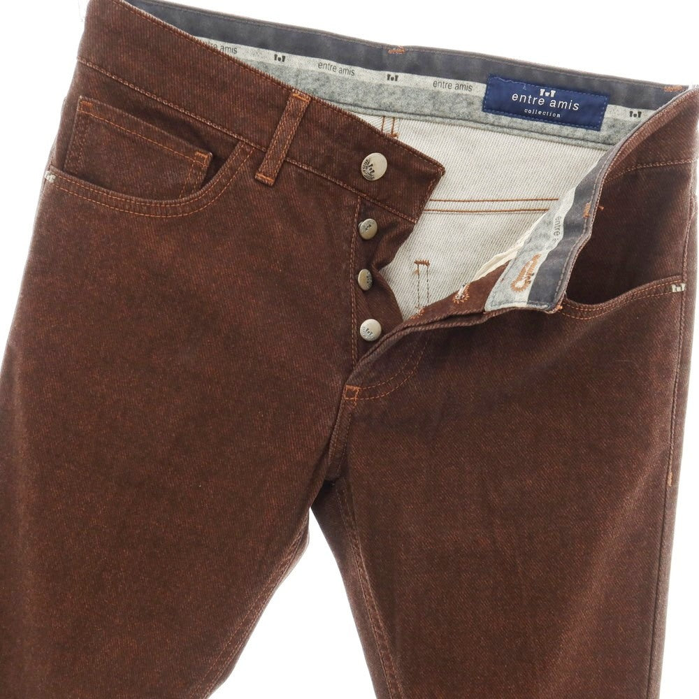 【中古】アントレアミ ENTRE AMIS コットンポリエステルレーヨンポリウレタン 5ポケットパンツ ブラウン【サイズ28】【 状態ランクA 】【 メンズ 】